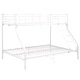 Рамка за двуетажно легло, бяла, метал, 140x200 см/90x200 см