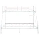 Рамка за двуетажно легло, бяла, метал, 140x200 см/90x200 см