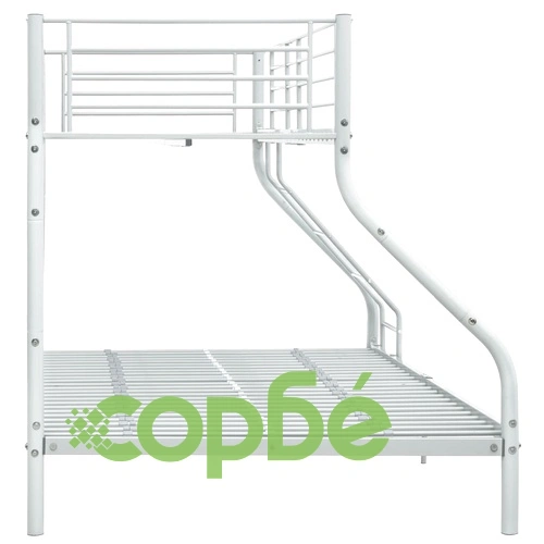 Рамка за двуетажно легло, бяла, метал, 140x200 см/90x200 см ➤ топ цена ➤ sorbe.bg