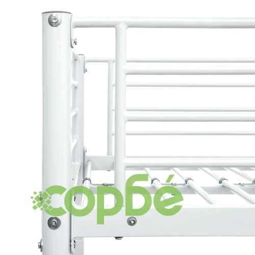 Рамка за двуетажно легло, бяла, метал, 140x200 см/90x200 см ➤ топ цена ➤ sorbe.bg