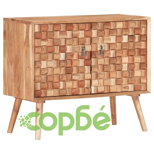 Бюфет, 75x35x65 см, акациево дърво масив ➤ топ цена ➤ sorbe.bg