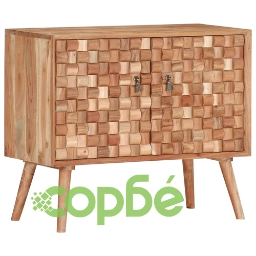 Бюфет, 75x35x65 см, акациево дърво масив ➤ топ цена ➤ sorbe.bg