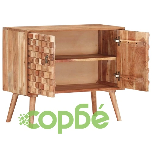 Бюфет, 75x35x65 см, акациево дърво масив ➤ топ цена ➤ sorbe.bg