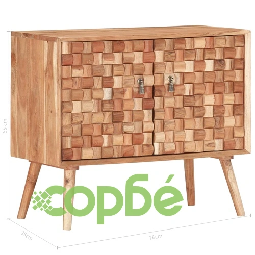 Бюфет, 75x35x65 см, акациево дърво масив ➤ топ цена ➤ sorbe.bg
