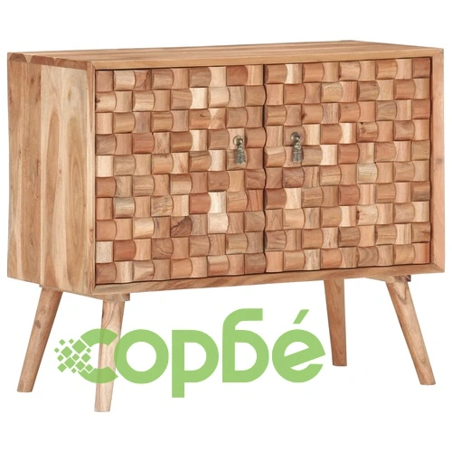 Бюфет, 75x35x65 см, акациево дърво масив ➤ топ цена ➤ sorbe.bg
