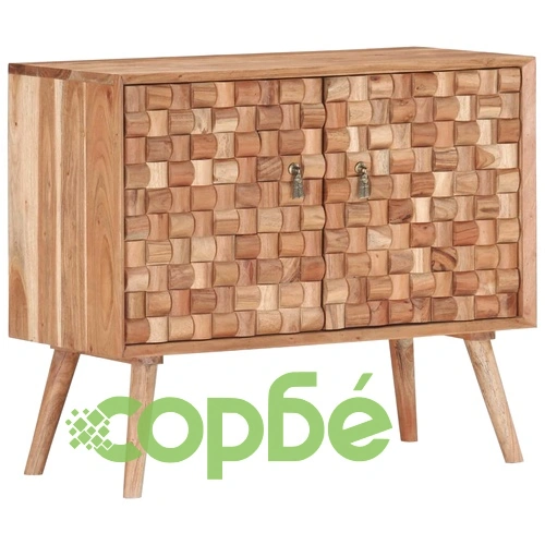 Бюфет, 75x35x65 см, акациево дърво масив ➤ топ цена ➤ sorbe.bg