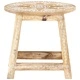 287445  Hand-painted Stool 38x38x35 cm Solid Mango Wood