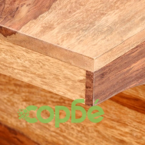 ТВ шкаф, 118x30x40 cм, акациево дърво масив ➤ топ цена ➤ sorbe.bg