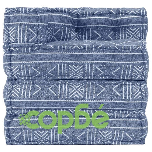 Модулен пуф, индиго, текстил ➤ топ цена ➤ sorbe.bg