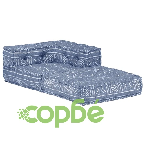 Модулен пуф, индиго, текстил ➤ топ цена ➤ sorbe.bg