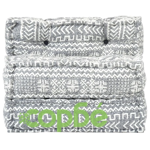 Модулен пуф, светлосив, текстил ➤ топ цена ➤ sorbe.bg