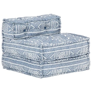 Модулен пуф, индиго, текстил