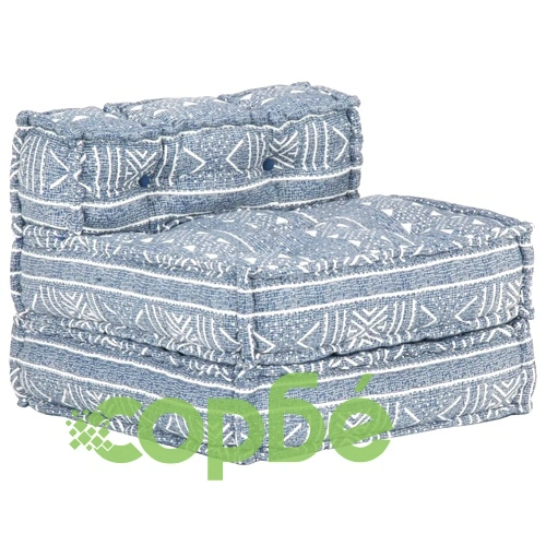 Модулен пуф, индиго, текстил ➤ топ цена ➤ sorbe.bg