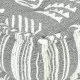 Пуф, 60x70x36 см, сиви ивици, текстил