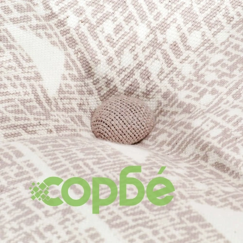 Пуф, 60x70x36 см, бежов, текстил ➤ топ цена ➤ sorbe.bg