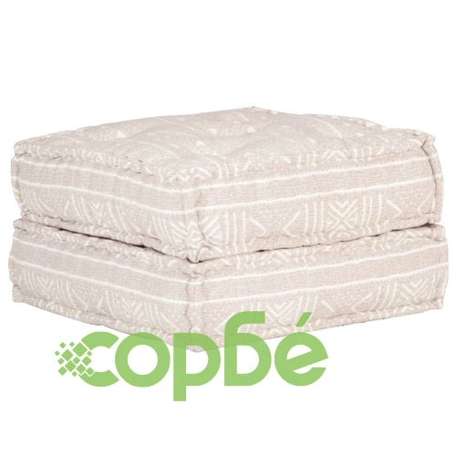 Пуф, 60x70x36 см, бежов, текстил ➤ топ цена ➤ sorbe.bg