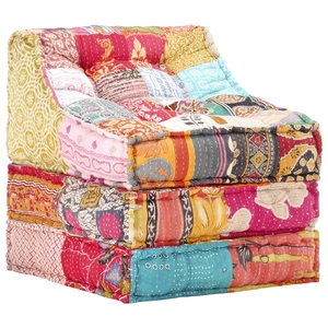 Модулен пуф, пачуърк, текстил