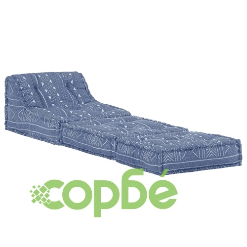 Модулен пуф, индиго, текстил ➤ топ цена ➤ sorbe.bg