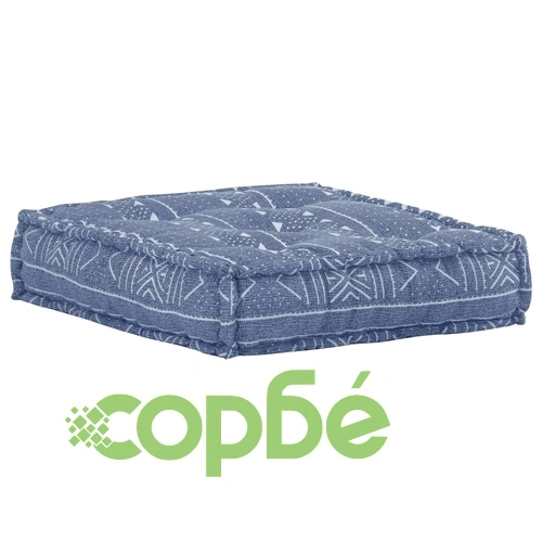 Модулен пуф, индиго, текстил ➤ топ цена ➤ sorbe.bg