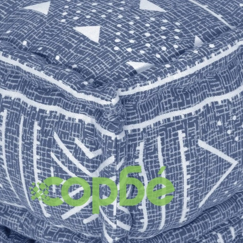 Модулен пуф, индиго, текстил ➤ топ цена ➤ sorbe.bg