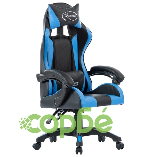 Геймърски стол, син, изкуствена кожа ➤ топ цена ➤ sorbe.bg