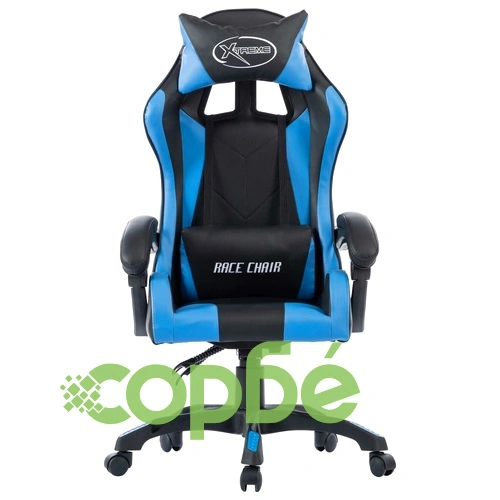 Геймърски стол, син, изкуствена кожа ➤ топ цена ➤ sorbe.bg