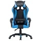 Геймърски стол, син, изкуствена кожа