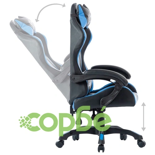 Геймърски стол, син, изкуствена кожа ➤ топ цена ➤ sorbe.bg