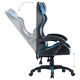 Геймърски стол, син, изкуствена кожа