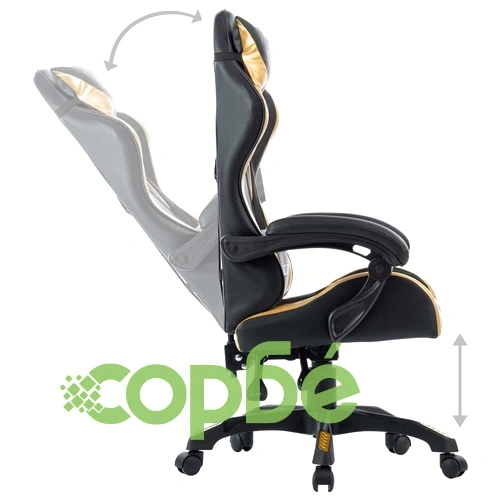 Геймърски стол, златист, изкуствена кожа ➤ топ цена ➤ sorbe.bg