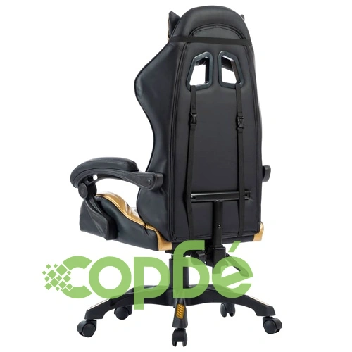 Геймърски стол, златист, изкуствена кожа ➤ топ цена ➤ sorbe.bg