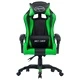 Геймърски стол, зелен, изкуствена кожа