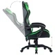 Геймърски стол, зелен, изкуствена кожа