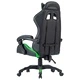 Геймърски стол, зелен, изкуствена кожа