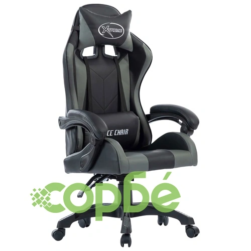 Геймърски стол, сив, изкуствена кожа ➤ топ цена ➤ sorbe.bg