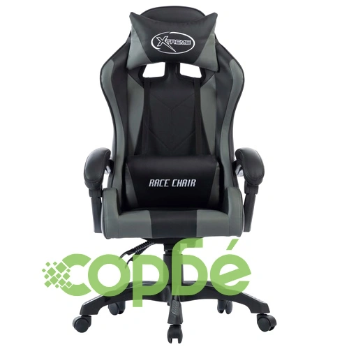 Геймърски стол, сив, изкуствена кожа ➤ топ цена ➤ sorbe.bg