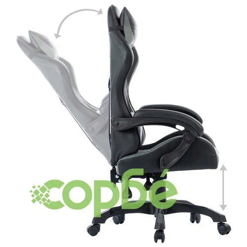 Геймърски стол, сив, изкуствена кожа ➤ топ цена ➤ sorbe.bg