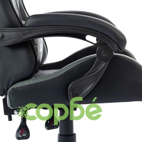 Геймърски стол, сив, изкуствена кожа ➤ топ цена ➤ sorbe.bg