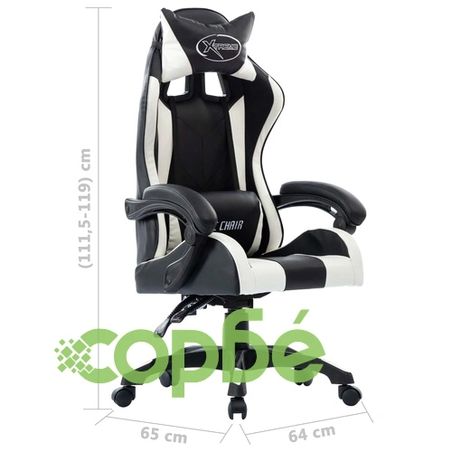 Геймърски стол, бял, изкуствена кожа ➤ топ цена ➤ sorbe.bg