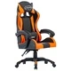 Геймърски стол, оранжев, изкуствена кожа