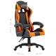 Геймърски стол, оранжев, изкуствена кожа