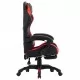 Геймърски стол подложка за крака червено/черно изкуствена кожа