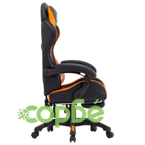 Геймърски стол подложка за крака оранжево/черно изкуствена кожа ➤ топ цена ➤ sorbe.bg
