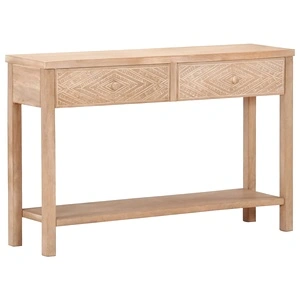 Конзолна маса, 118x30x75 cм, манго масив