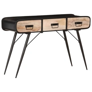 Конзолна маса, 120x35x76 cм, манго масив