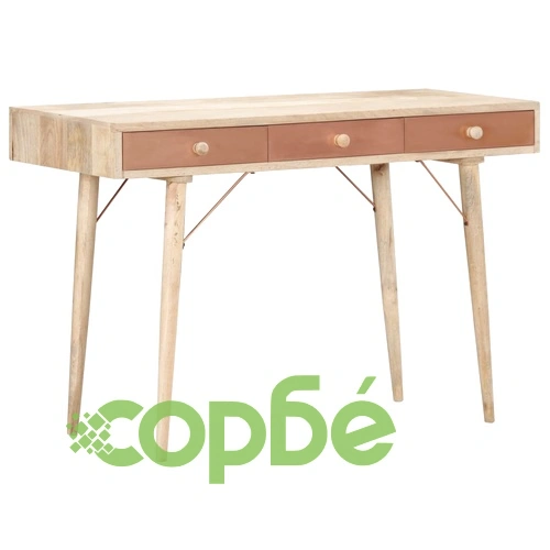 Конзолна маса, 118x45x76 см, мангово дърво масив ➤ топ цена ➤ sorbe.bg