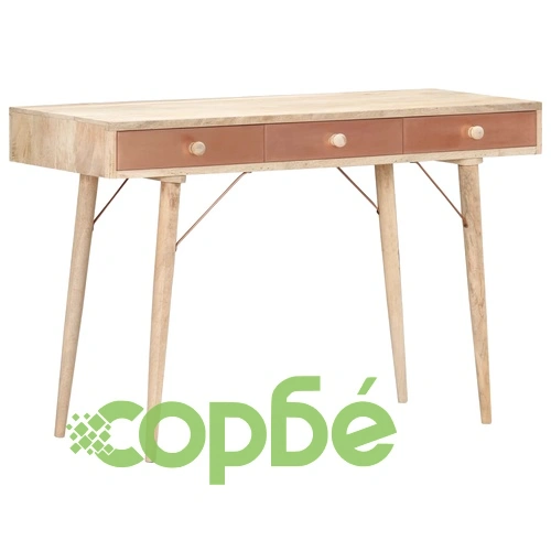 Конзолна маса, 118x45x76 см, мангово дърво масив ➤ топ цена ➤ sorbe.bg