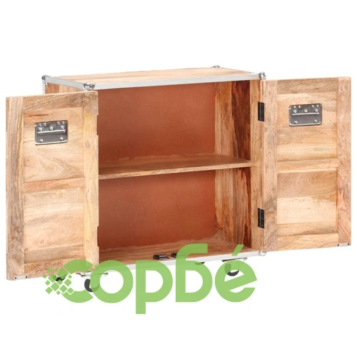 Сайдборд с 2 врати, 70x30x69 см, мангово дърво масив ➤ топ цена ➤ sorbe.bg
