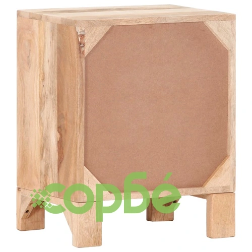 Нощно шкафче 40x30x50 см манго масив и естествена тръстика ➤ топ цена ➤ sorbe.bg