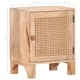 Нощно шкафче 40x30x50 см манго масив и естествена тръстика